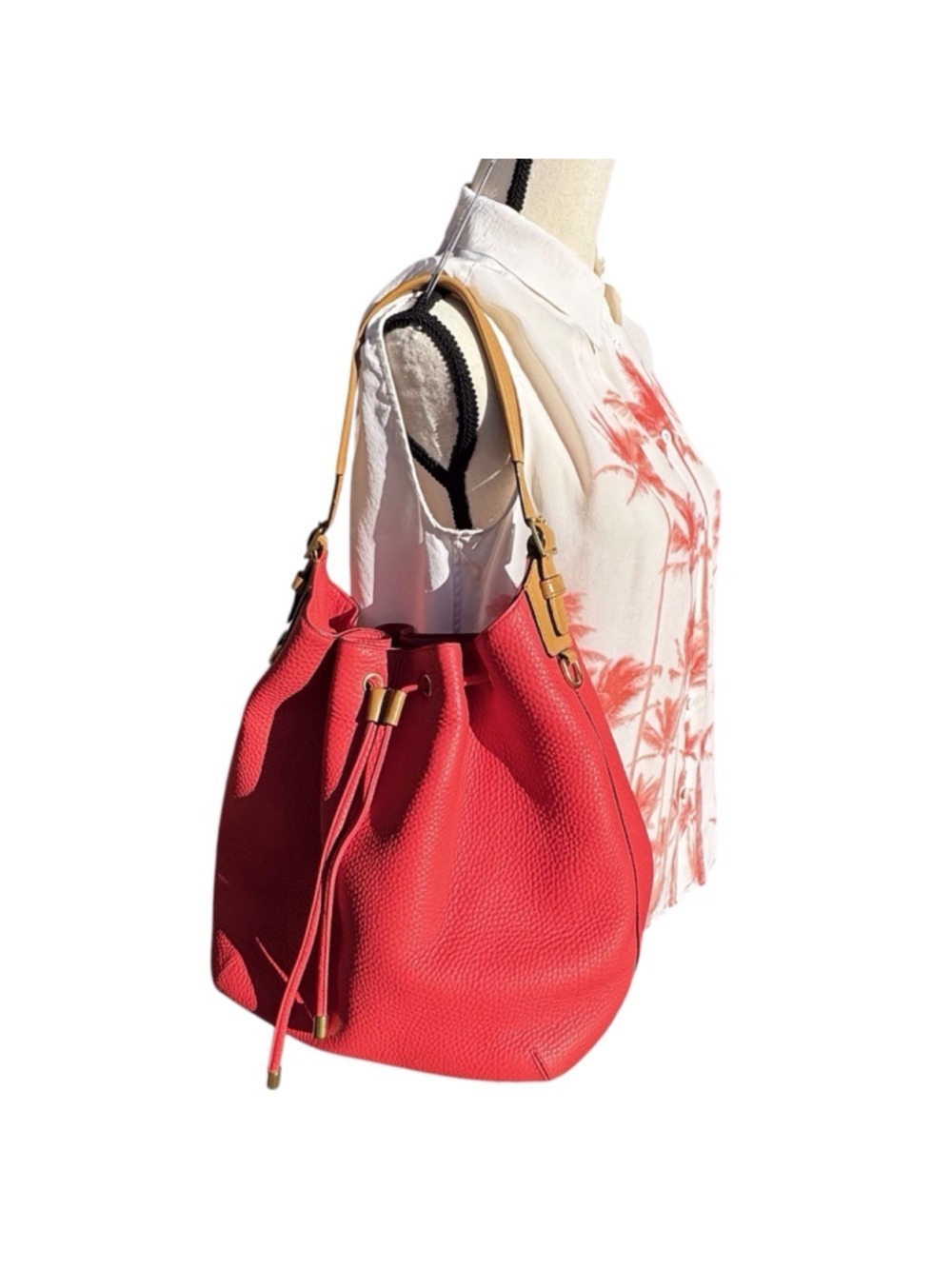 Coach Legacy Drawstring Bucket Bag Vintage 2013 Large - Persimmon - Picture 2 of 11
